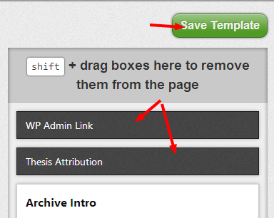 Remove footer links in Thesis 2.0