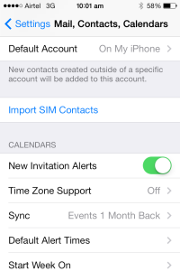 Import SIM contacts in iphone